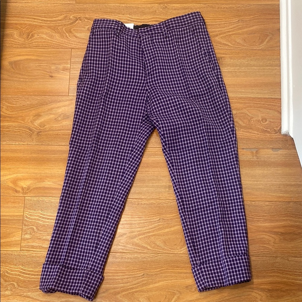 Miu Miu Purple Checkered Women’s Pants 42